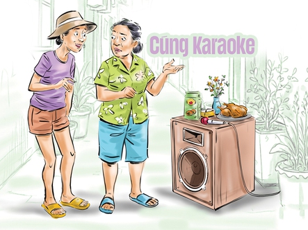 Chị 'ca sỉ' hàng xóm cúng loa karaoke