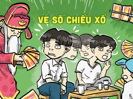 Coi chừng trẹo cổ với tờ vé số chiều xổ