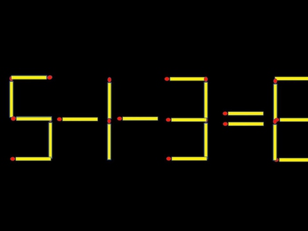 Thử tài IQ: Di chuyển một que diêm để 15-1-3=6 thành phép tính đúng