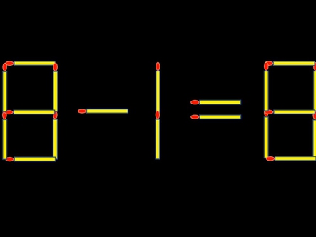 Thử tài IQ: Di chuyển một que diêm để 8-1=8 thành phép tính đúng