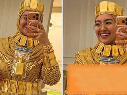 Có thật không hình ảnh cô dâu Dubai phủ vàng từ đầu đến chân?