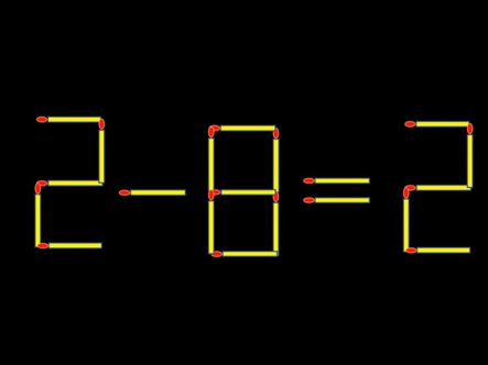 Thử tài IQ: Di chuyển một que diêm để 2-8=2 thành phép tính đúng