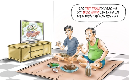 Thịt trâu gác bếp cũng biết nhún nhảy