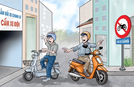 Cách xe điện, xe xăng sống chung ở thành phố