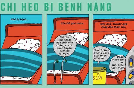 Chị heo bị bệnh nặng, để lại thông điệp sởn da gà