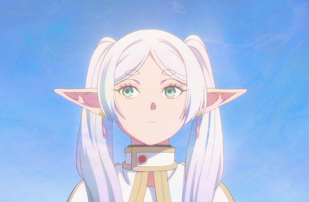 Frieren mùa 2 khuấy động mạng xã hội vì khung hình gợi nhớ meme “Frieren Looking Up”