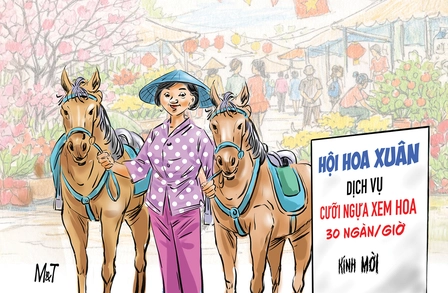 'Cưỡi ngựa xem hoa' theo đúng nghĩa đen, 30 ngàn/giờ