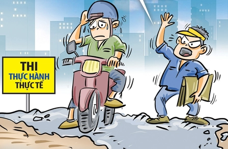 Bài thi sát hạch không ướt giày