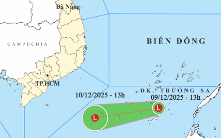 Áp thấp đã hình thành, dự báo Phan Rang, Phan Thiết mưa to
