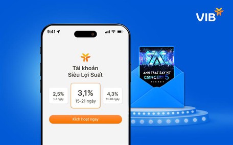 Vé Anh Trai 'Say Hi' cho chủ tài khoản Siêu Lợi Suất của VIB