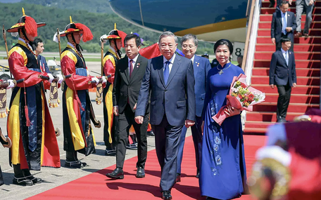 Tổng Bí thư Tô Lâm đến Seoul, bắt đầu thăm Hàn Quốc