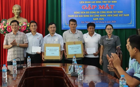 Tây Ninh động viên 2 đội bóng xuất quân dự Giải bóng đá công nhân, viên chức Việt Nam 2026
