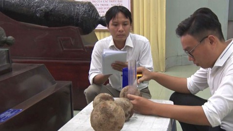 Đào giếng, phát hiện 4 quả đạn thần công