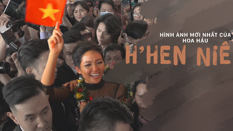 Hình ảnh mới nhất của Hoa hậu H’Hen Niê vừa về đến sân bay Việt Nam
