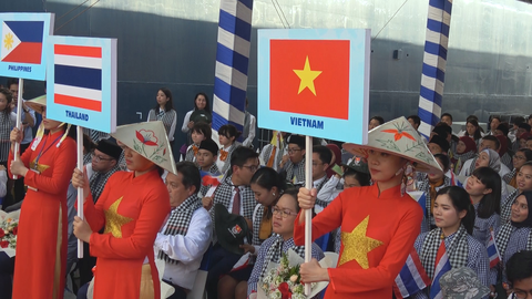 Tàu Thanh niên Đông Nam Á và Nhật Bản cập cảng Cát Lái TP.HCM