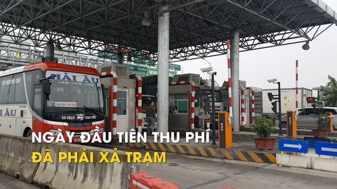 Ngày đầu tiên thu phí, trạm BOT Tiên Cựu đã phải xả trạm