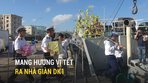Mang hương vị Tết ra nhà giàn DK1
