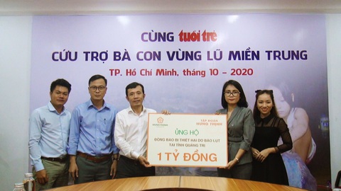 Tập đoàn Hưng Thịnh Trao 1 tỷ đồng cứu trợ đồng bào miền Trung