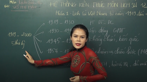 Ôn tập Online lớp 12 | Lịch sử Việt Nam với 'Phong trào dân tộc - dân chủ từ 1919 -1930'