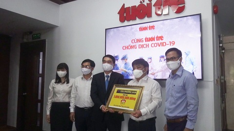 Báo Tuổi Trẻ tiếp nhận thêm 1 tỉ đồng phòng, chống dịch cho miền Trung