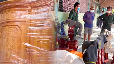 Video: An Giang bắt 2 xe vận chuyển đồ gỗ không rõ nguồn gốc, trị giá 700 triệu đồng