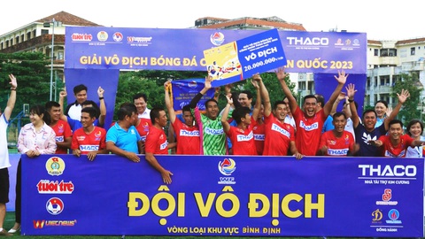 Công đoàn Tổng công ty cấp nước Sài Gòn lên ngôi vô địch tại Giải bóng đá công nhân toàn quốc khu vực Bình Định