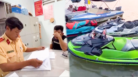 Video: Nhiều mô tô nước chạy như bay trên sông Sài Gòn bị cảnh sát chặn bắt