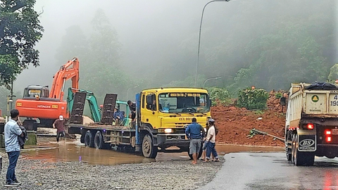 Đóng đèo Bảo Lộc để khắc phục sạt lở, xe đi Đà Lạt chú ý chuyển hướng
