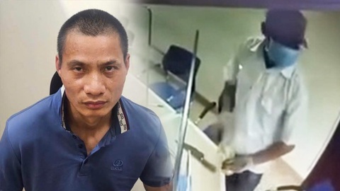 Nghi phạm cướp chi nhánh Vietinbank bị bắt khi đang lẩn trốn ngoài bãi sông Hồng