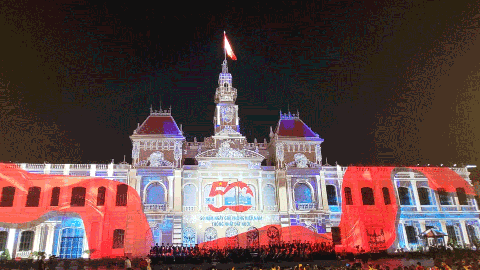 Trực tiếp: Lễ hội ánh sáng 3D Mapping, chào mừng 50 năm thống nhất đất nước