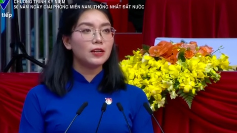Ấn tượng với bài phát biểu tại đại lễ 30-4 của chị Huỳnh Mạnh Phương, đại diện cho thế hệ trẻ