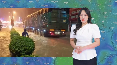 Thời tiết đêm 22 ngày 23-5: Bắc Bộ và Nam Bộ có mưa to, Trung Bộ nắng nóng gay gắt