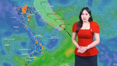 Thời tiết đêm 25 ngày 26-6: Dự báo mới nhất về áp thấp nhiệt đới trên Biển Đông