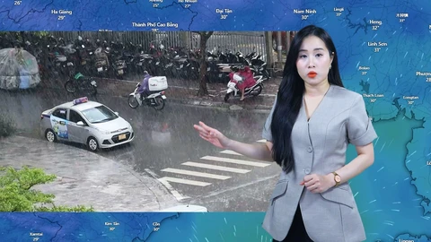 Thời tiết đêm 13 ngày 14-7: Bắc Bộ mưa rồi nắng, Trung Bộ nắng nóng, Nam Bộ chiều tối mưa rào