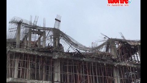 Sập công trình đang xây dựng, hai người thương vong