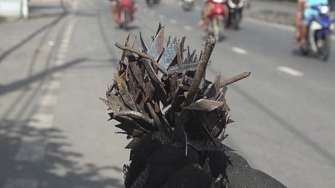 Cảnh giác với nạn “đinh tặc” lại xuất hiện trên Quốc lộ 1