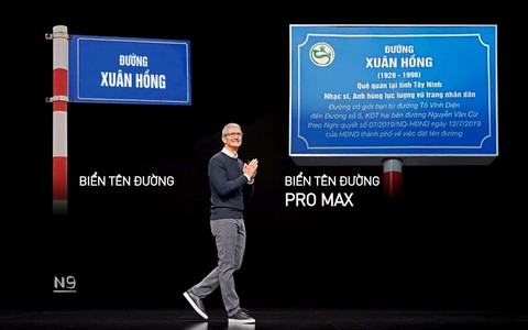 Tim Cook giới thiệu phiên bản tên đường Pro max