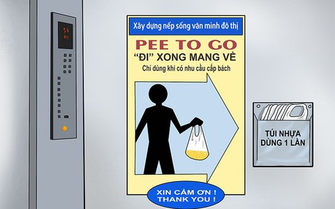Pee to go: Dành cho những người thích tè bậy trong thang máy