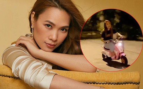 Mỹ Tâm lái xe đạp điện "đi bão" quanh hẻm mừng thầy trò Park giành HC Vàng
