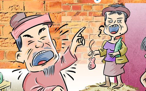 Chí Phèo bỏ rượu, Bá Kiến vừa đi vừa chửi