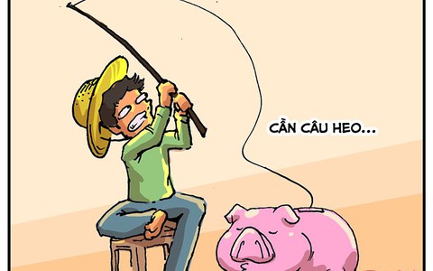 Cách moi ống heo lấy tiền tiêu Tết