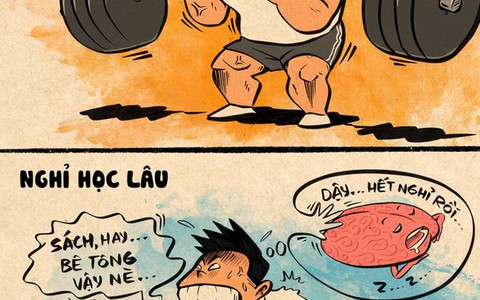 Nghỉ học lâu quá sách hóa bê tông