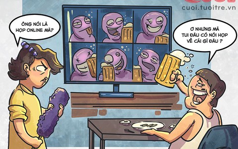 Chồng em ngày nào cũng họp online