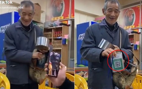 Ăn xin thời công nghệ: Quét mã QR