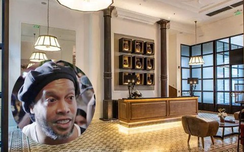 Ronaldinho 'tự ở tù' trong khách sạn sang chảnh ra sao