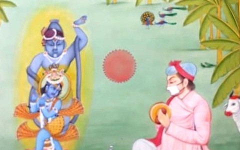 Khi các vị thần Ấn Độ cũng đeo khẩu trang