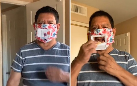 Cười đau bụng với màn chế khẩu trang từ hộp khăn ướt