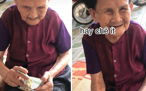 Bà cụ cho tiền cháu trai để lấy vợ siêu dễ thương