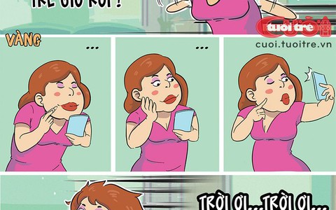Bạn đang trễ giờ nhưng chợt nhận ra mình quá xinh đẹp