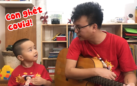 Bố con bé Sâu 'đốn tim' cộng đồng mạng khi hát động viên Đà Nẵng mùa COVID-19